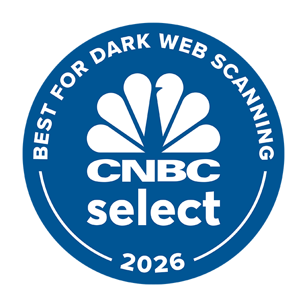 CNBC Select 2026 Best for Dark Web Scanning award badge